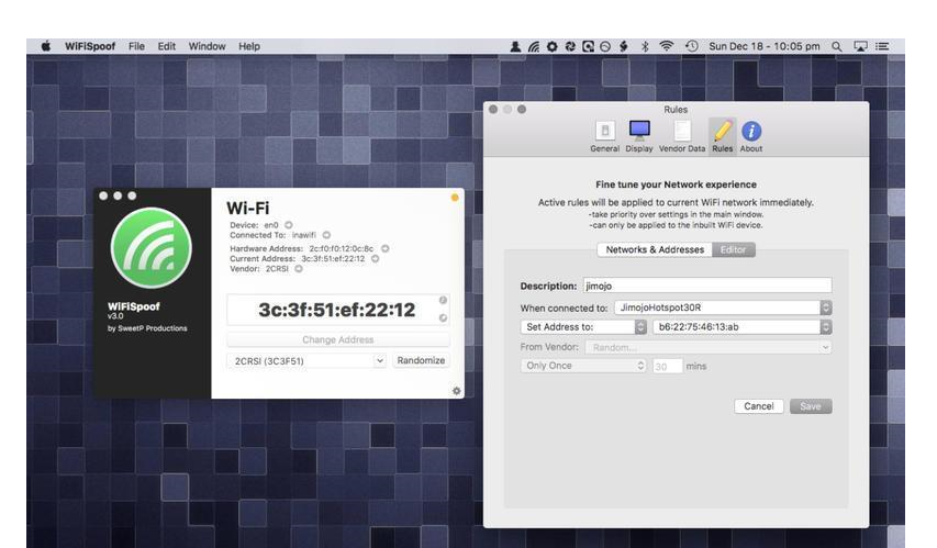 WiFiSpoof 4.1.6 MAC地址修改工具